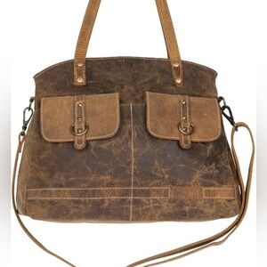 NWT- Myra crossbody/messenger style bag - all leather